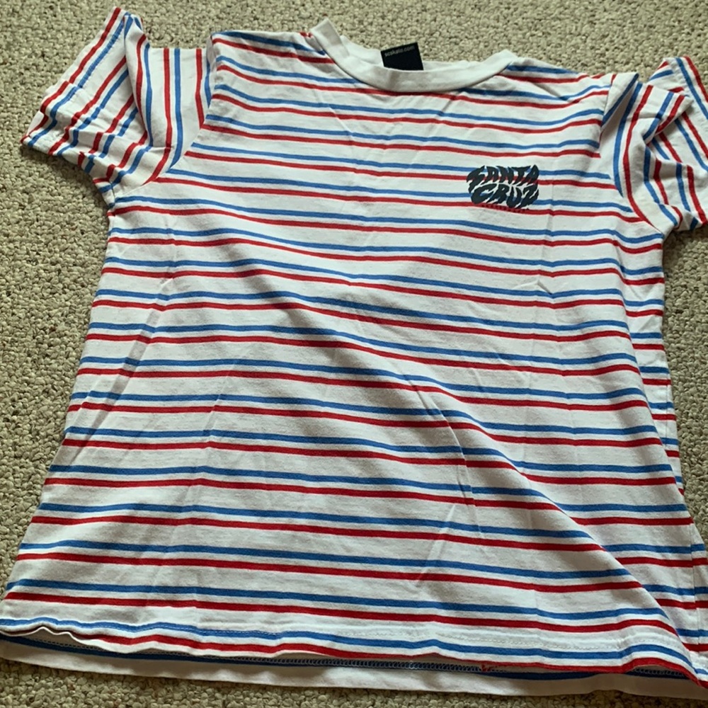 Red.White.Blue striped shirt